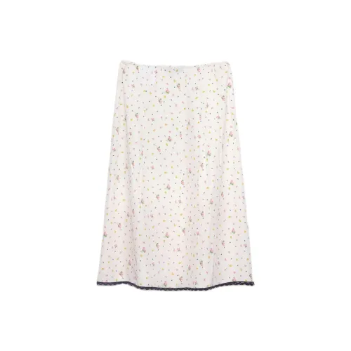 PRADA Повседневный Длинный Юбка Женская Белая