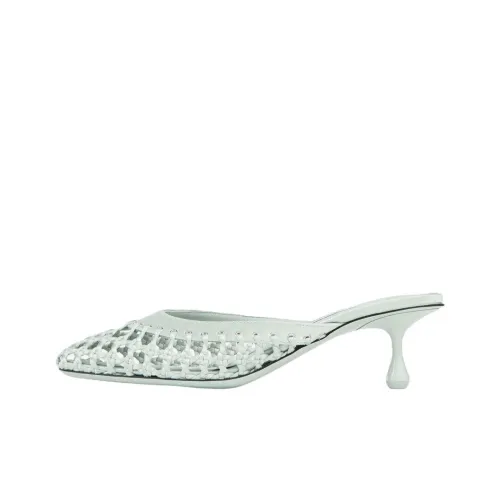 Jimmy Choo Домашние тапочки 5 см Женские Светло-зеленые