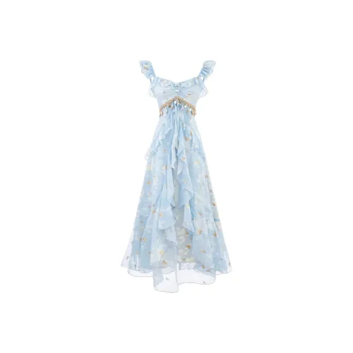 Синий Женские Слиплатья