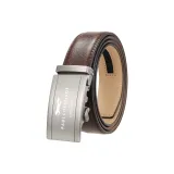 Матовый Gunmetal, 60-гранная текстура, застежка, коричневый ремешок, 268, желтая подкладочная ткань