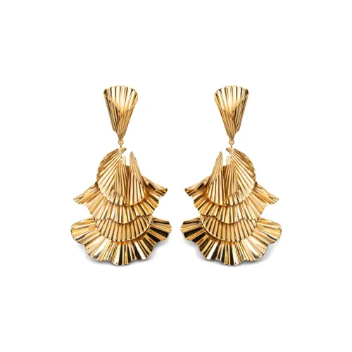 Jennifer Behr 18К Золото Покрытые Серьги из Латунь Женские Золотые