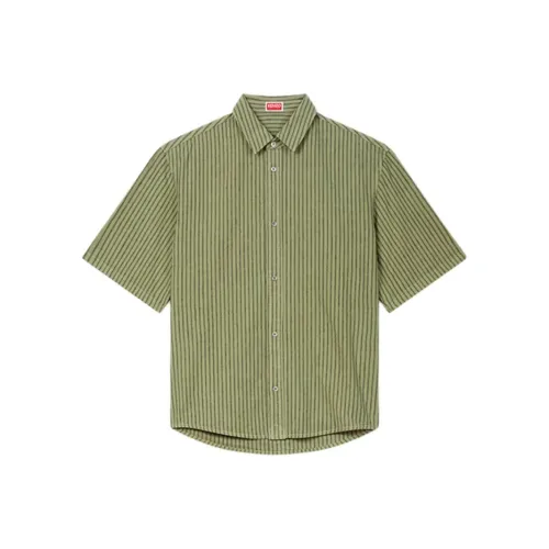 KENZO Зеленые Мужские Рубашки