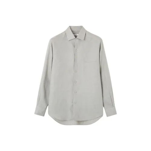 Loro Piana SS25 Рубашка Мужская Серого цвета