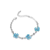 Счастливый браслет с четырехлистным клевером [синий]