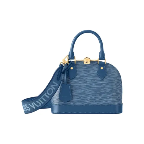 LOUIS VUITTON Alma BB Сумка из кожи EPI Женская Синяя