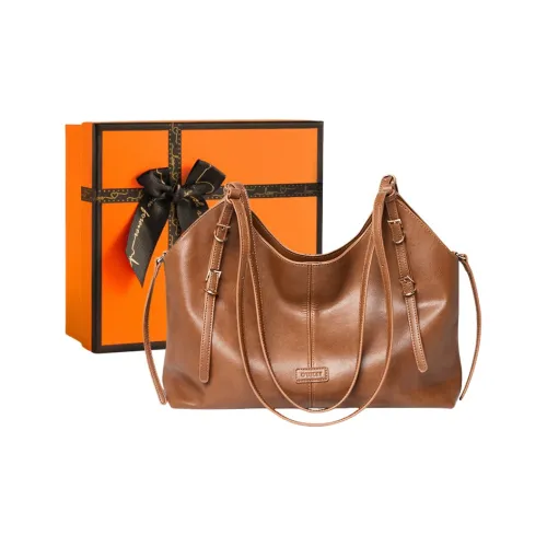 OUBOTE Сумка через плечо из синтетической кожи стандартная женская растительное дубление коричневый