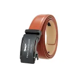 Чёрные линзы / металлическая пряжка +60-С с рельефом, красно-коричневый ремешок