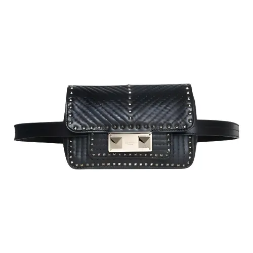 Valentino Кожа Одно плечо Через плечо Бананка Женские Черный