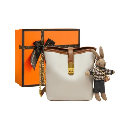 OUBOTE Сумка через плечо из синтетической кожи женская растительное дубление бежевый и коричневый