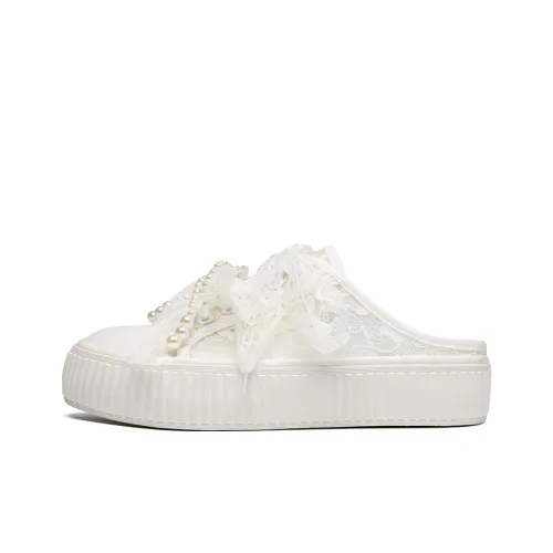 ZHR Тихий Abrasion Resistant Домашние тапочки Женские Белые