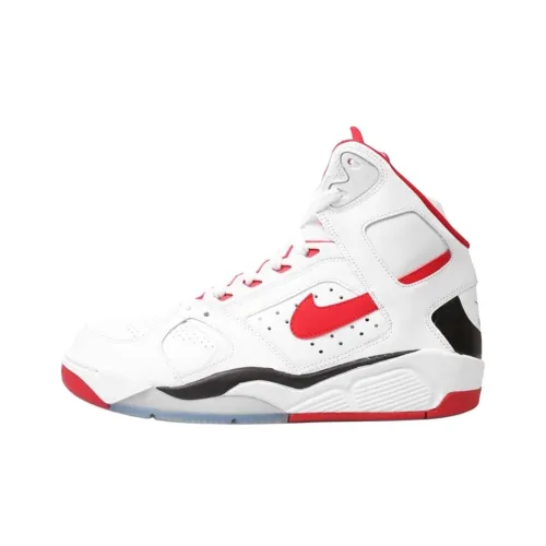 Nike Air Pilot Light Противоскользящий Устойчивый к истиранию Высокий Топ Баскетбольные Кроссовки Мужские Белый Красный