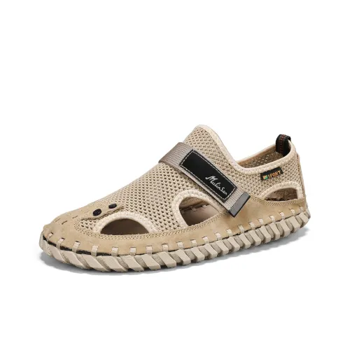 Mulinsen Охлаждающий Лето Винтаж Британский Slip On Офис CAFE Wear для общежития Ручной швей Сандалии Дышащие