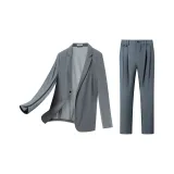 Темно-серый топ + серые штаны