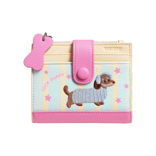 TOUTOU Синтетическая кожа Кошелек Женские Клубнично-розовый