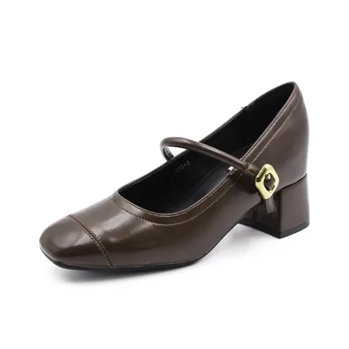 Varib Грубый каблук Мэри Джейн туфли 8 см женские