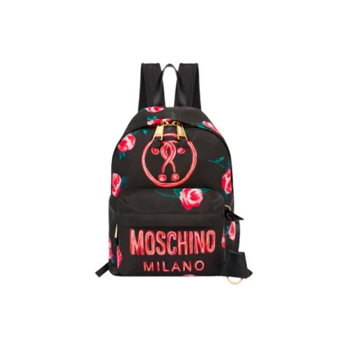 MOSCHINO Nylon Рюкзак Средний Женский Черный Розовый Красный