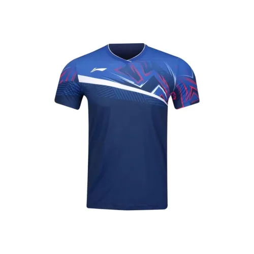 Подкладка для бадминтона джерси мужской темно-морской синий