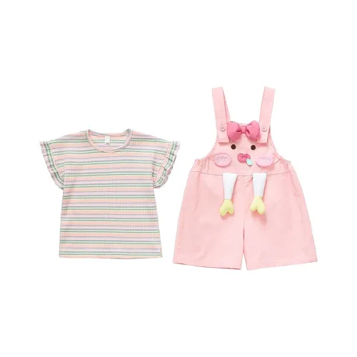 Wooden Rabbit Повседневная спортивная одежда 2 предмета комплект розовый для детей 3-7 лет