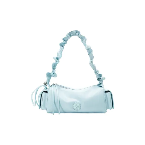 JELLYTOYBOY Искусственная кожа Облако Cluster Сумка-ведро Одно плечо Сумка через плечо Маленькая Женская Черная Ледяной синий