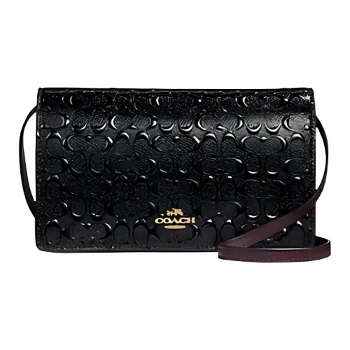 COACH Foldover Лакированная кожа Сумка через плечо Сумка на плечо Женская
