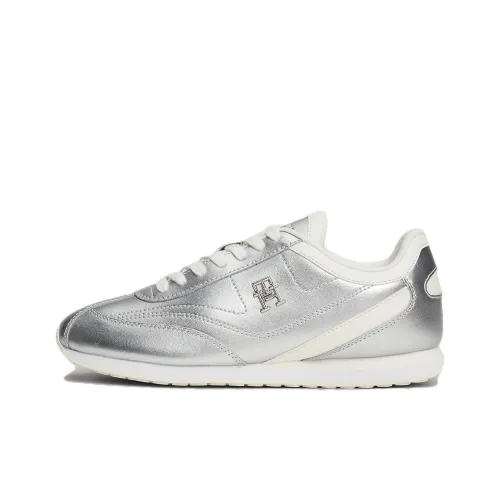 Tommy Hilfiger TRAINERS Низкий Топ Повседневная Обувь Женская Серебряная