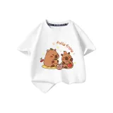 [Капибара 100% хлопковая футболка] Белый