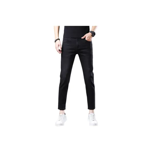 BINGSHENG Черные Мужские Джинсы