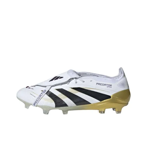 Adidas PREDATOR ELITE FG Твердое покрытие устойчивый к истиранию футбольные бутсы унисекс белый черный
