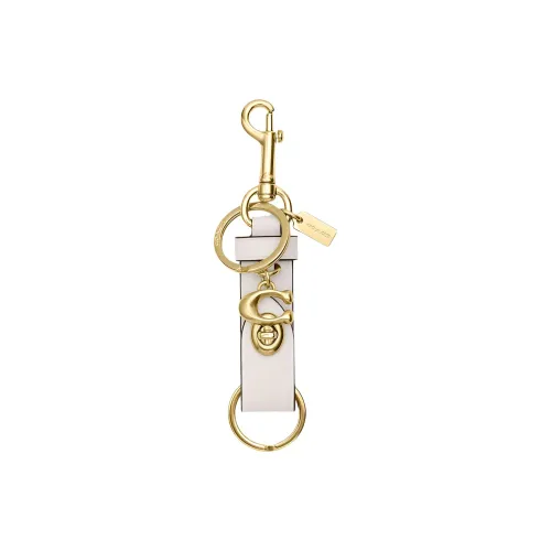 COACH Телячья кожа Сумка Декор Кольцо для ключей Сумка Аксессуар Женская Белая