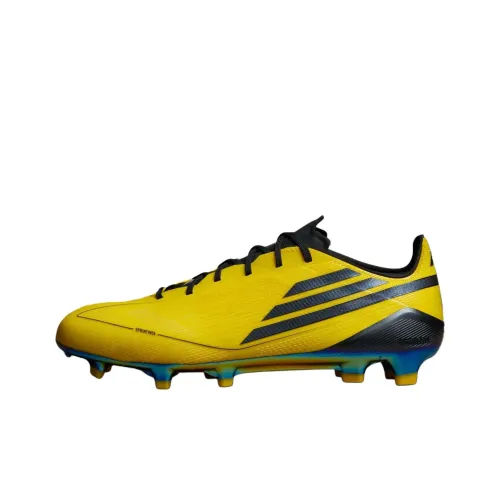 Adidas F50 ELITE FG Твердый грунт противоскользящие устойчивые к истиранию футбольные бутсы унисекс желтый черный