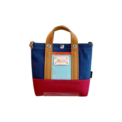 VPLYSIA Холст Сумка Маленькая Женская Синяя Коричневая и Темно-Красная