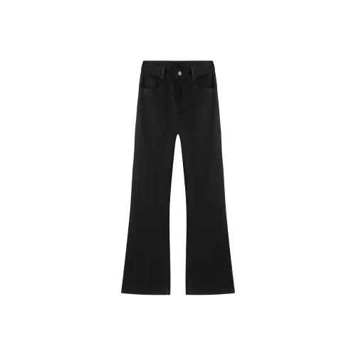 SAME FLOW Черные Джинсы Буткат Эластичные Улучшенные Унисекс