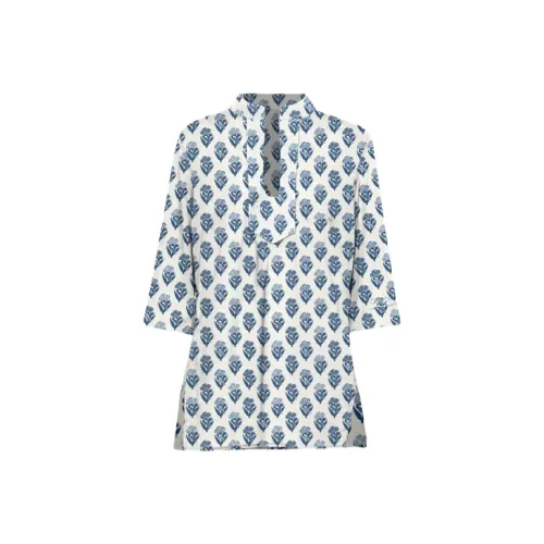 MC2 SAINT BARTHELEMY Длинное платье с длинными рукавами женское синий и белый