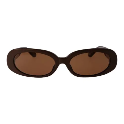 Linda Farrow Ацетат OVAL SUNGLASSES Женские Темно-красный