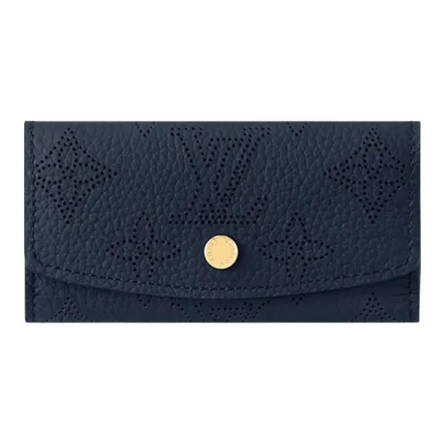 LOUIS VUITTON Коровья кожа Key Pouch Женские Морской синий