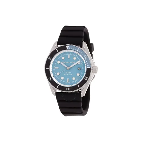 MICHAEL KORS Наручные часы Кварцевый механизм Силиконовый ремешок 42 мм Синий циферблат Мужские часы