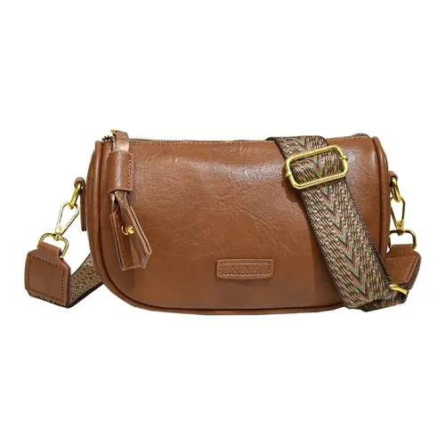 PULUWIRR ПУ (полиуретан) Сумка через плечо Унисекс Черный Светло-коричневый Кофейный