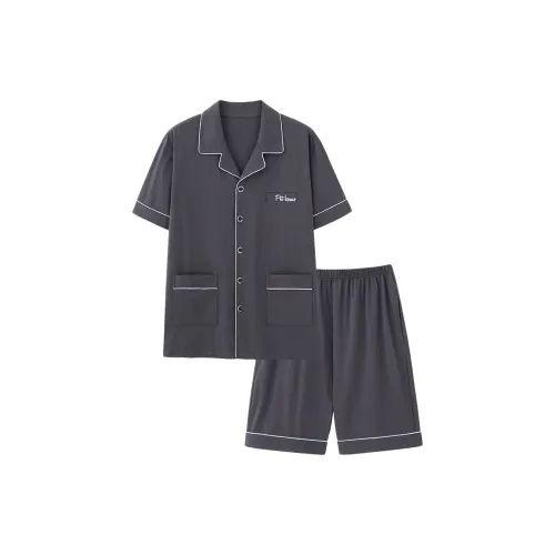 MULONGSHIJIA Темно-серый мужской пижамный комплект