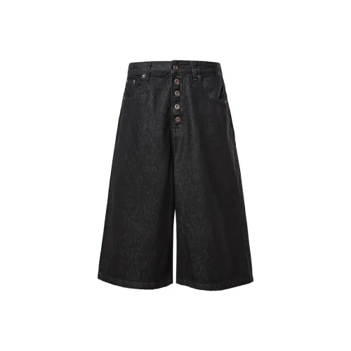 KLAMMKICKS Темно-синие унисекс джинсовые шорты