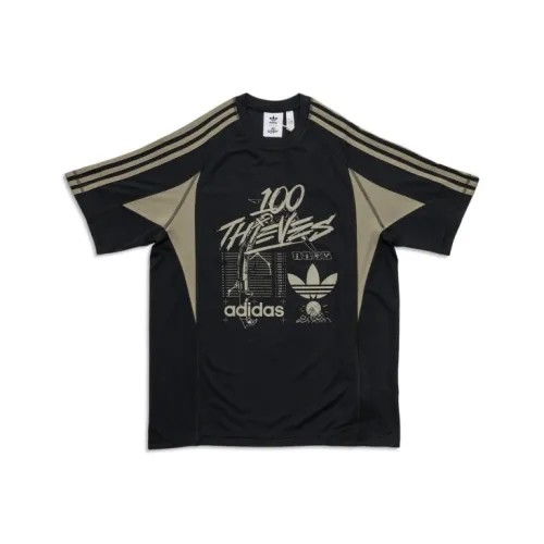 Adidas Originals x 100 Thieves 100 Thieves SS25 T-Shirt Унисекс Черный