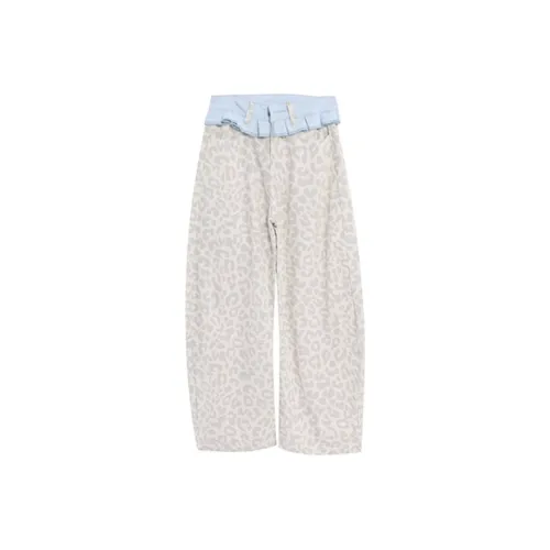 MITX Гороховый узор Леопардовый принт Женские джинсы