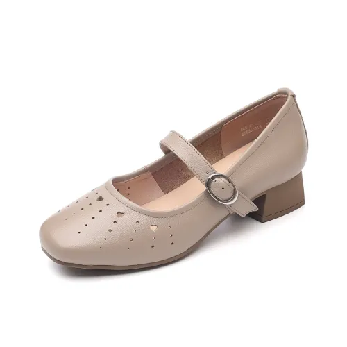 Cigna Грубый каблук Туфли Мэри Джейн Женские