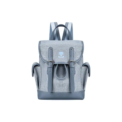 LOVVVVE ПУ (полиуретан) Рюкзак Стандартный Женский Светло-Синий