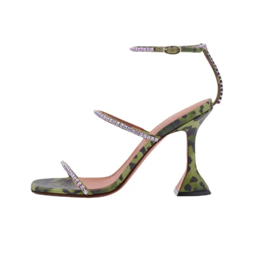 AMINA MUADDI Gilda One Ремешок Сандалии 9,5 см Женские Зеленые