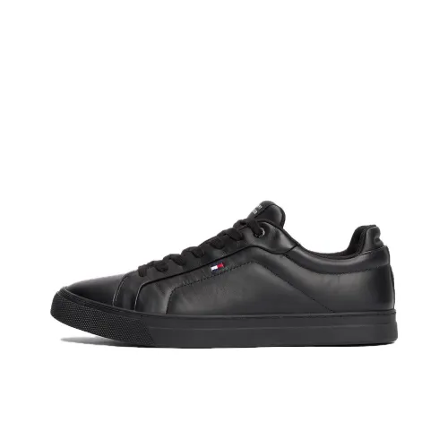Tommy Hilfiger TRAINERS Низкий Топ Скейтборд Кроссовки Мужские Черные