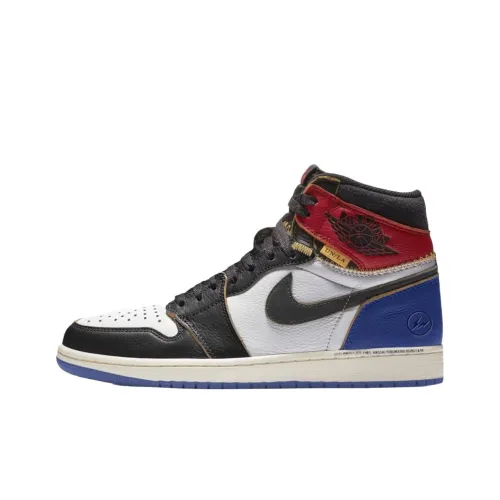 JORDAN Air Jordan 1 Винтажные баскетбольные кроссовки High Top Черный Белый Синий Унисекс