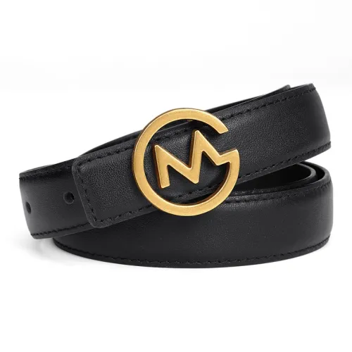 GOLF Ремни из коровьей кожи Женские Черный Золото Карамель 2,5 см