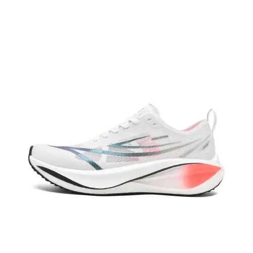 OAOU Низкий топ беговые кроссовки унисекс белый персик красный