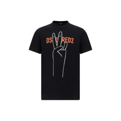 DSQUARED 2 Черные Мужские T-Рубашки