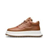 Коричневая обувь без подкладки